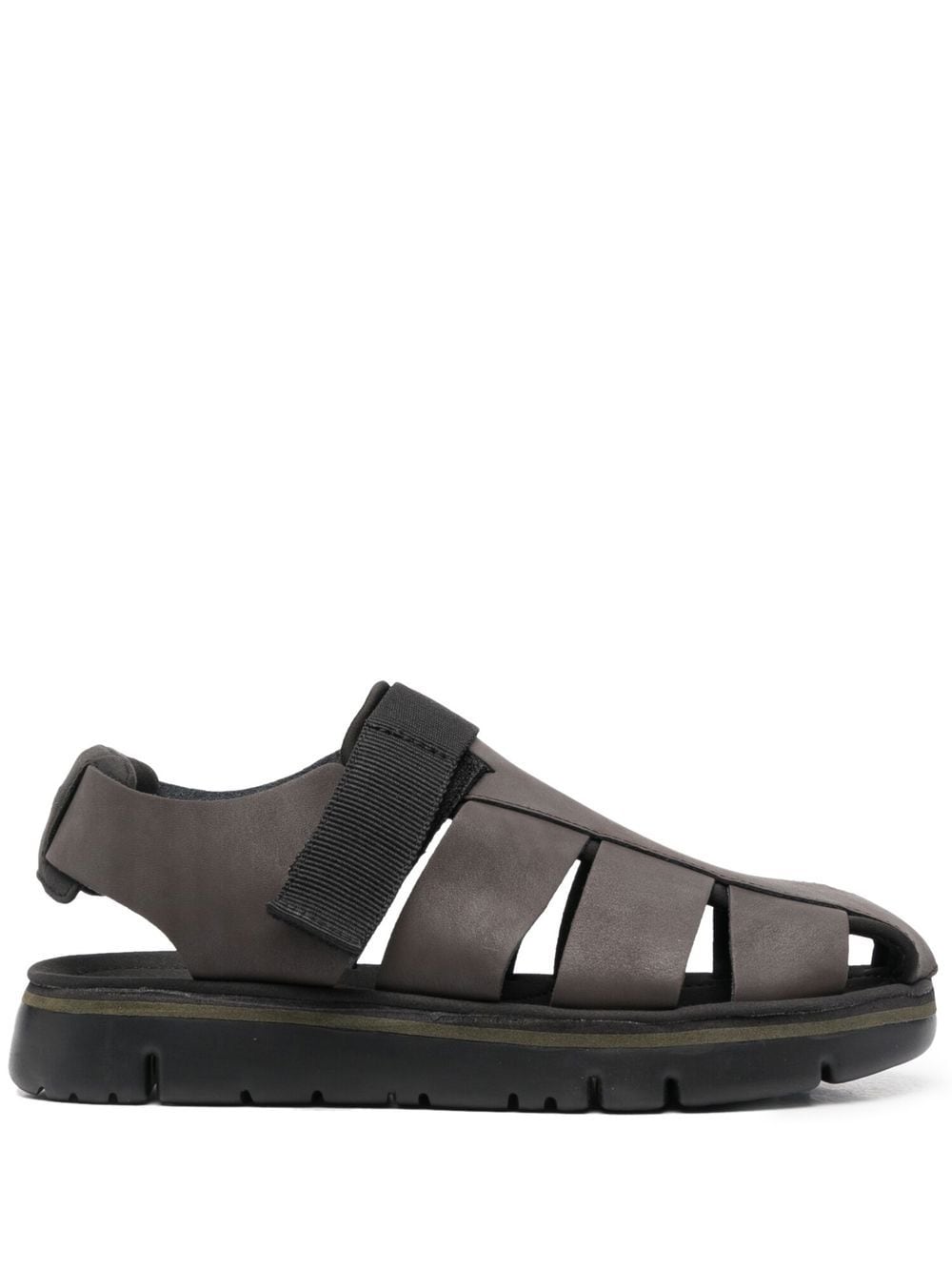 Camper strap fastenting chunky sole sandals - Brown von Camper