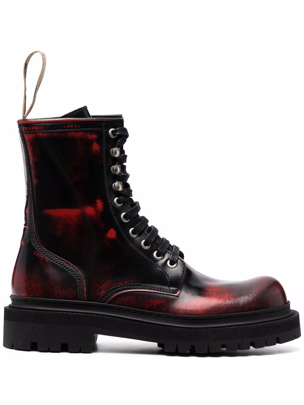 CamperLab Eki lace-up leather boots - Black von CamperLab