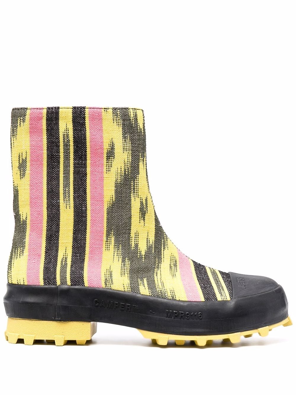 CamperLab Traktori abstract-print ankle boots - Yellow von CamperLab