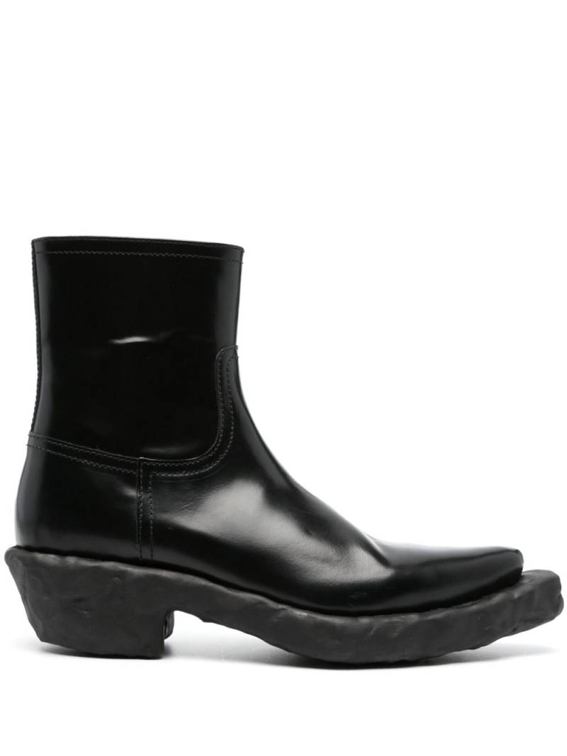 CamperLab Venga leather ankle boots - Black von CamperLab