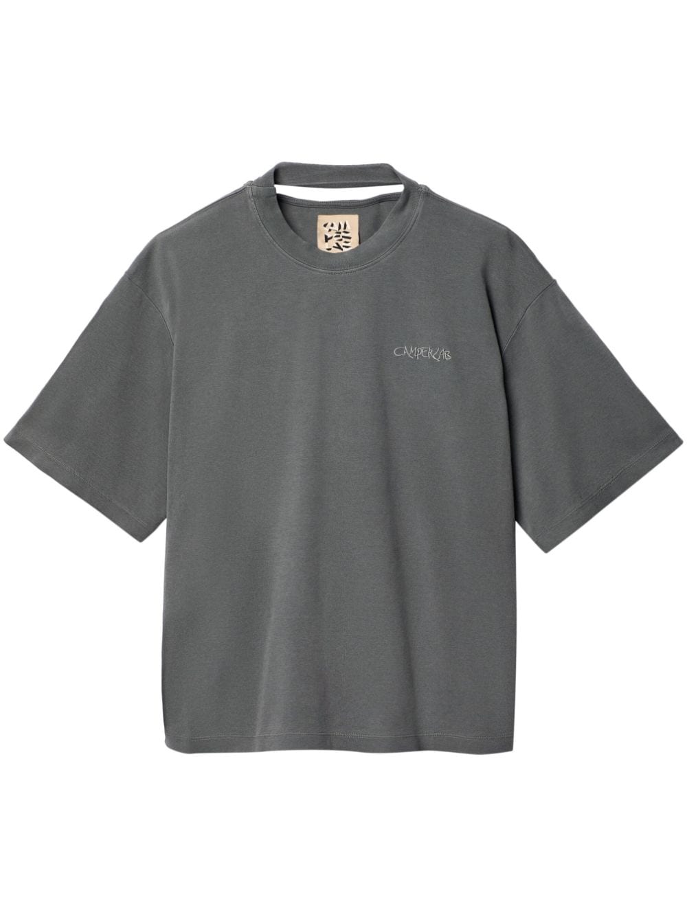 CamperLab logo-embroidered cotton T-shirt - Grey von CamperLab