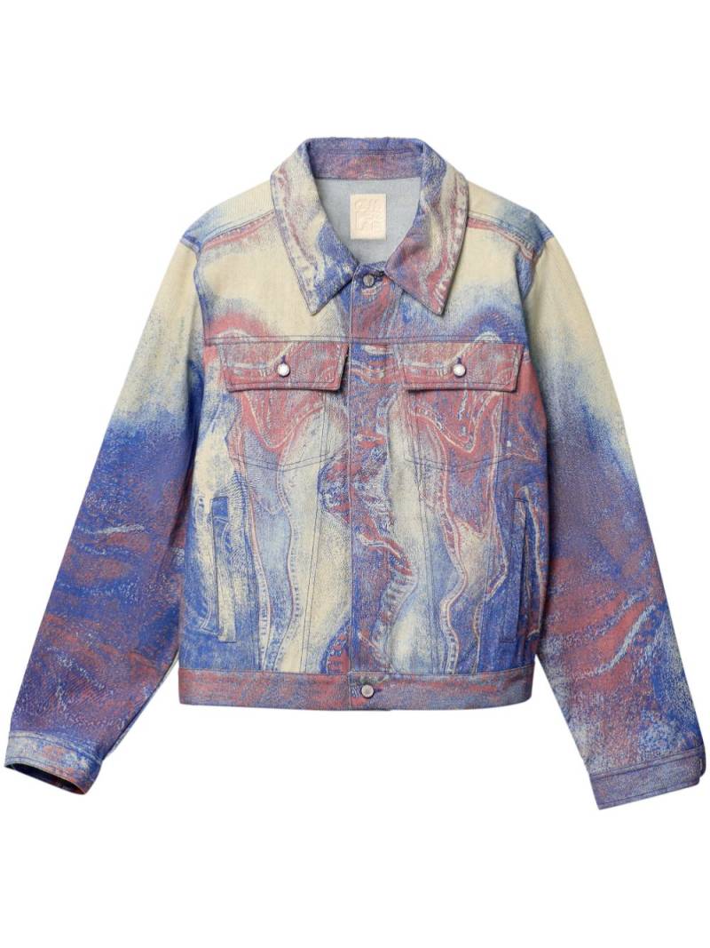 CamperLab swirl-print denim jacket - Blue von CamperLab