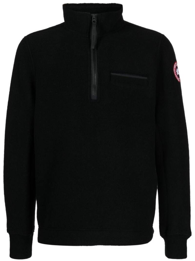 Canada Goose Lawson logo-print fleece sweatshirt - Black von Canada Goose