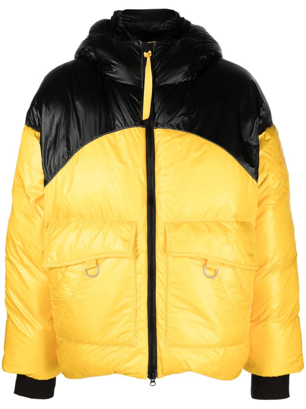 Canada Goose colour-block hooded puffer jacket - Yellow von Canada Goose