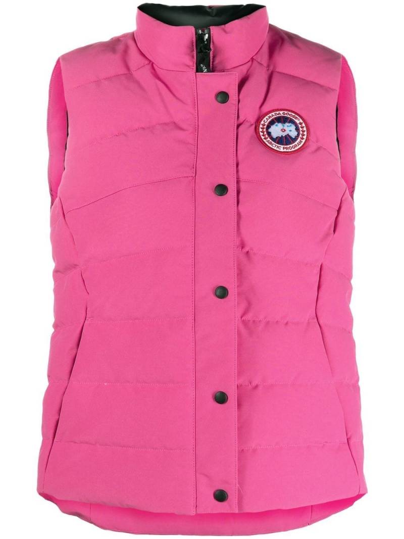 Canada Goose logo-patch down-feather gilet - Pink von Canada Goose