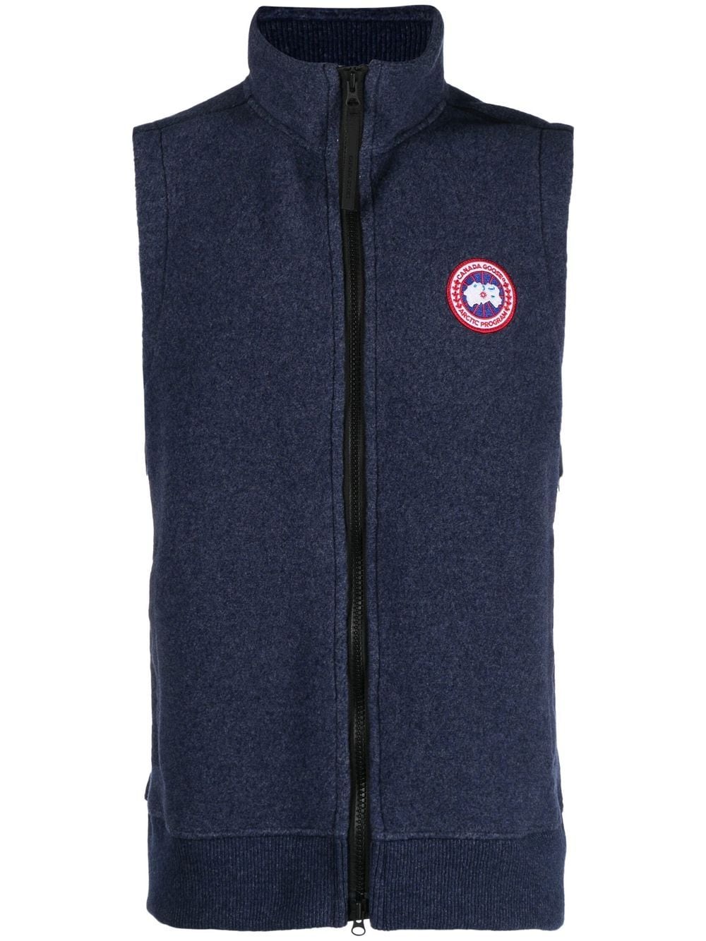 Canada Goose logo patch knitted gilet - Blue von Canada Goose