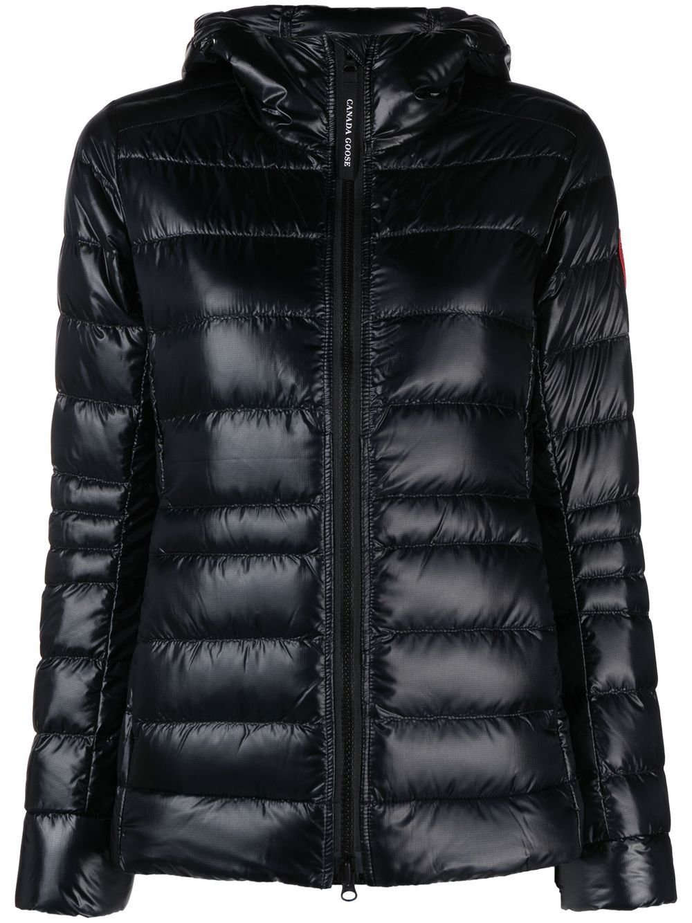 Canada Goose logo-patch padded down jacket - Black von Canada Goose