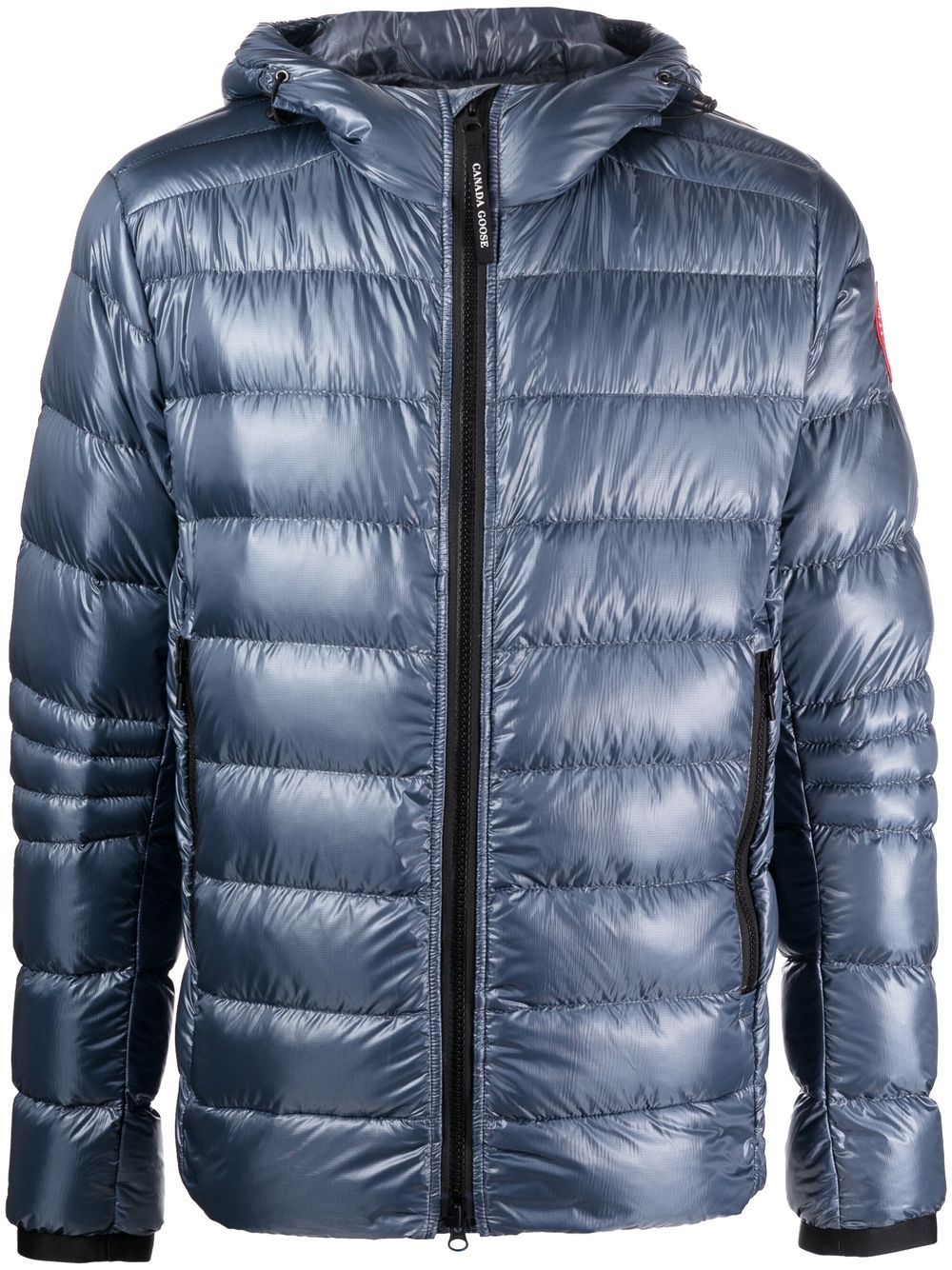 Canada Goose logo-patch padded down jacket - Blue von Canada Goose