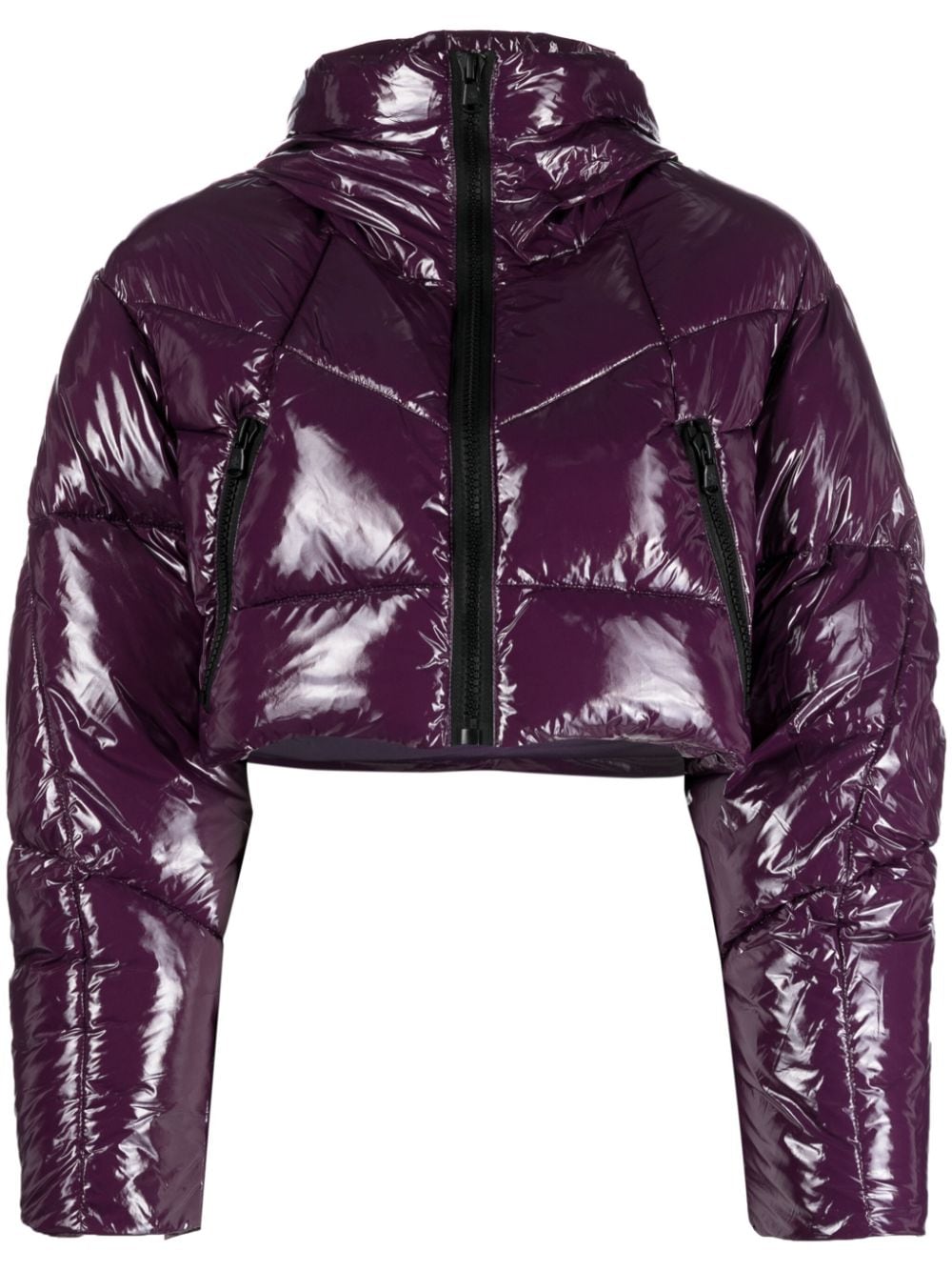Canadian Club glossy-effect cropped puffer jacket - Purple von Canadian Club