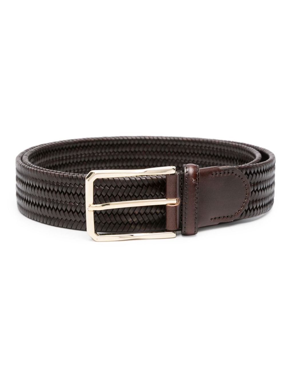 Canali braided leather belt - Brown von Canali