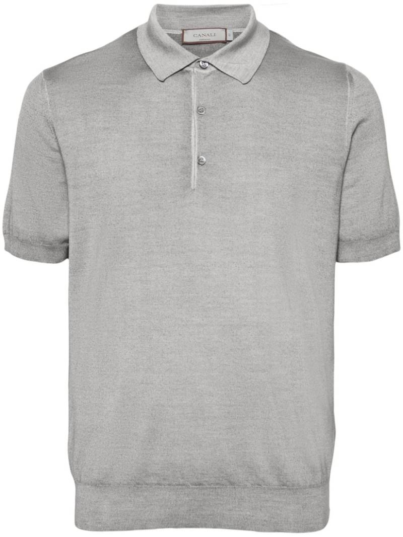 Canali buttoned polo shirt - Grey von Canali