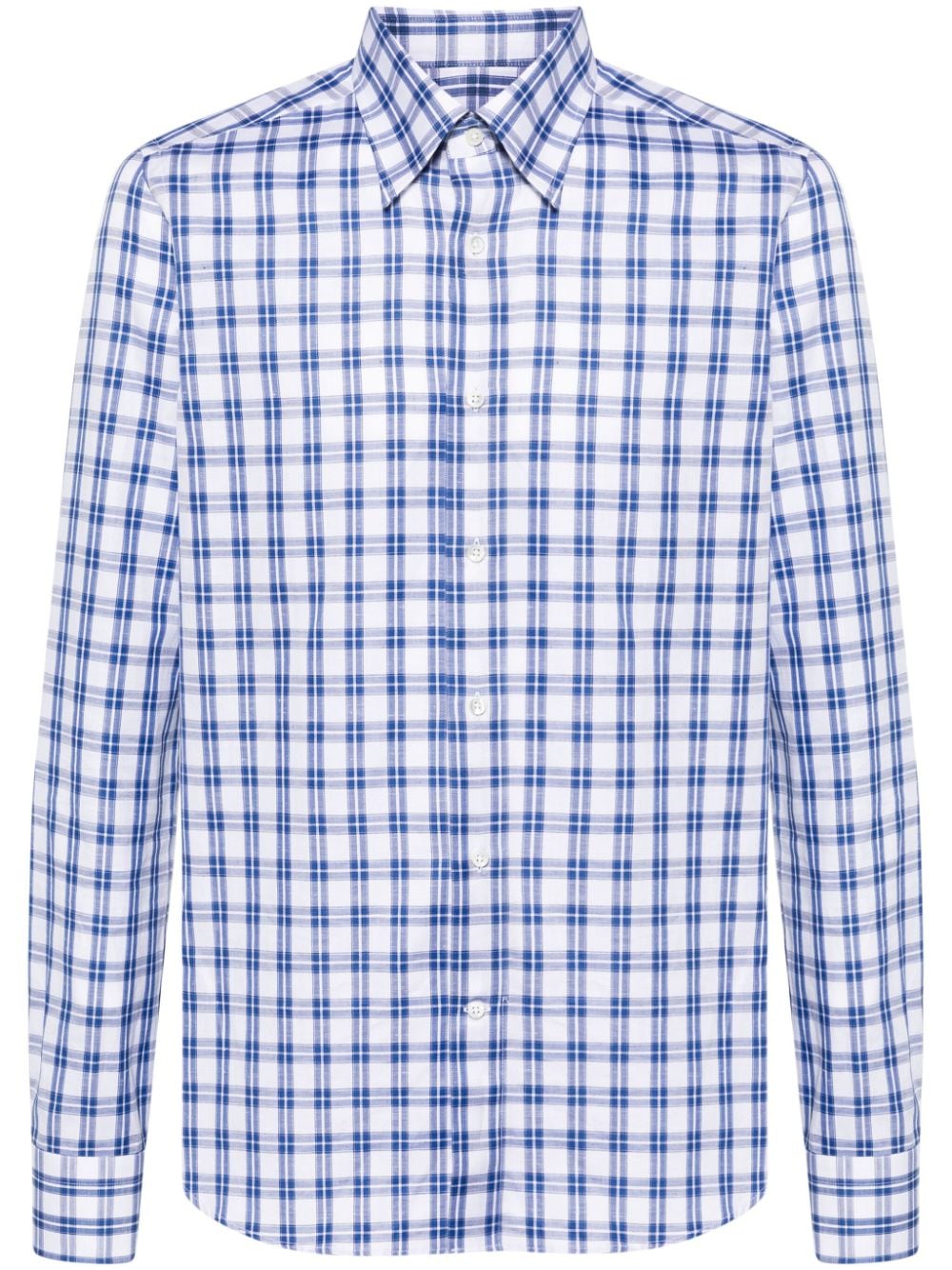 Canali check-pattern shirt - Blue von Canali