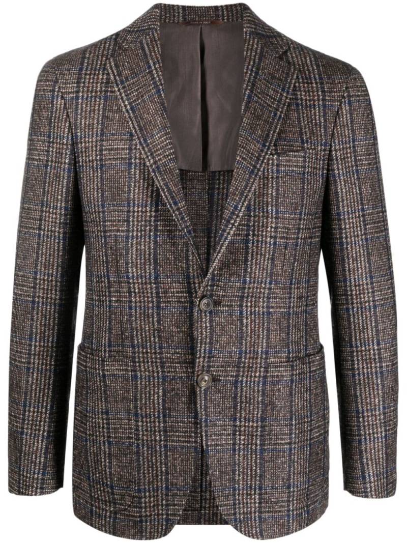 Canali check-print single-breasted blazer - Brown von Canali