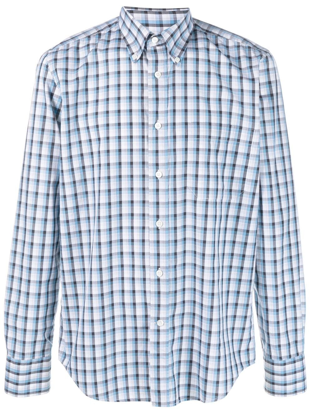 Canali checked long-sleeve shirt - Blue von Canali