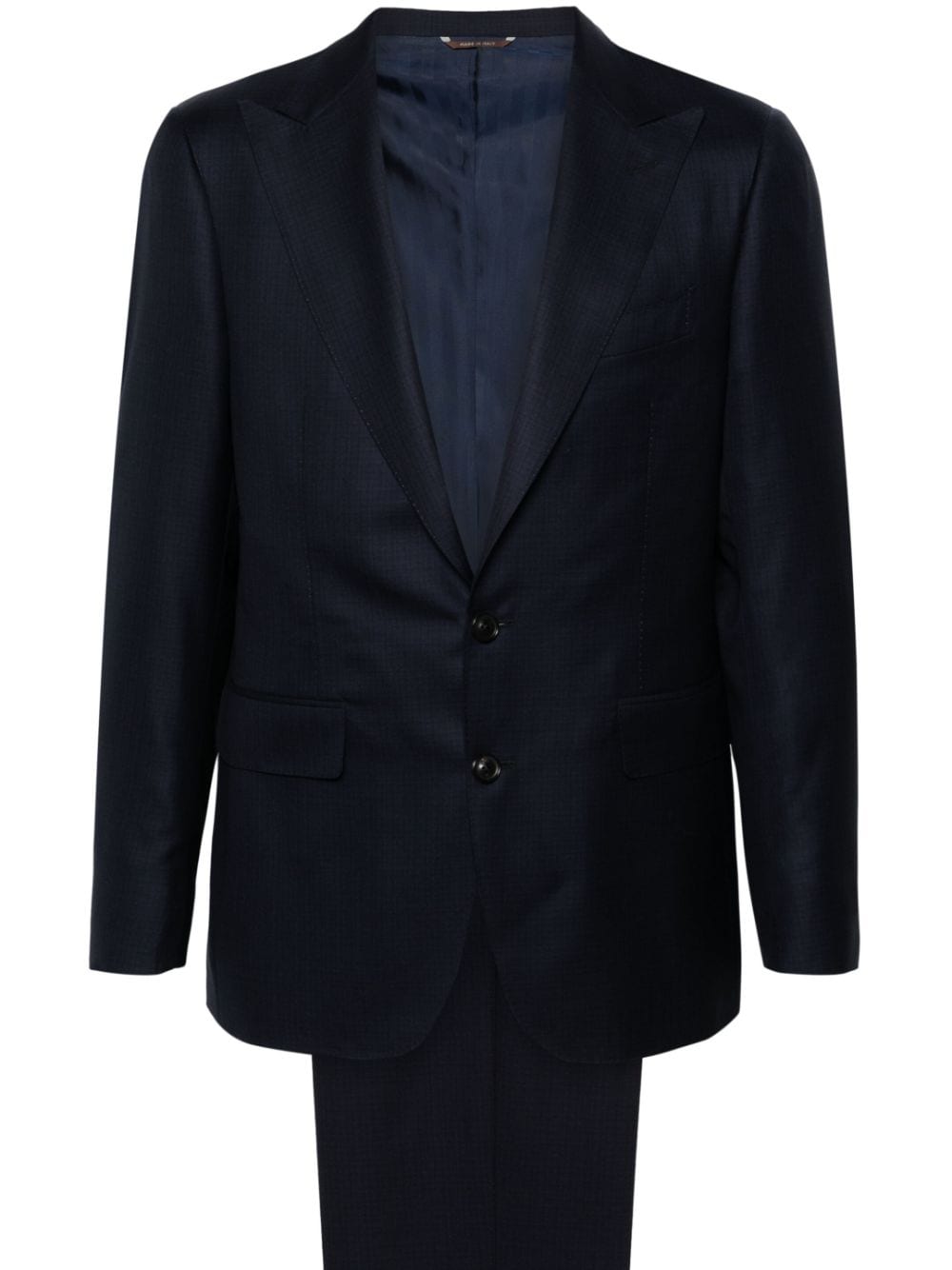 Canali checked single-breasted suit - Blue von Canali