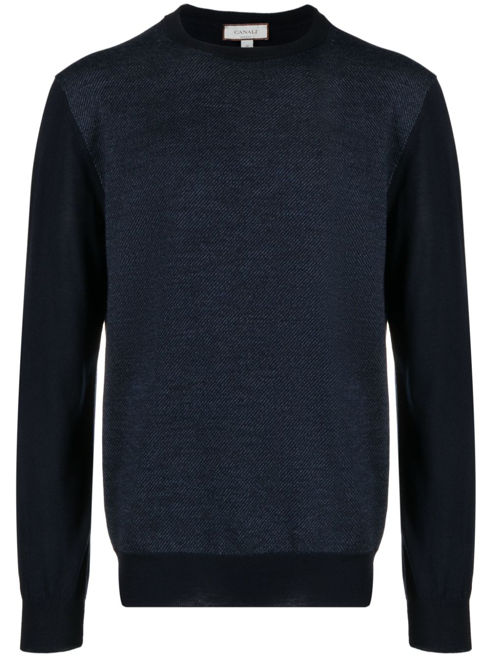 Canali colour-block long-sleeve wool jumper - Blue von Canali
