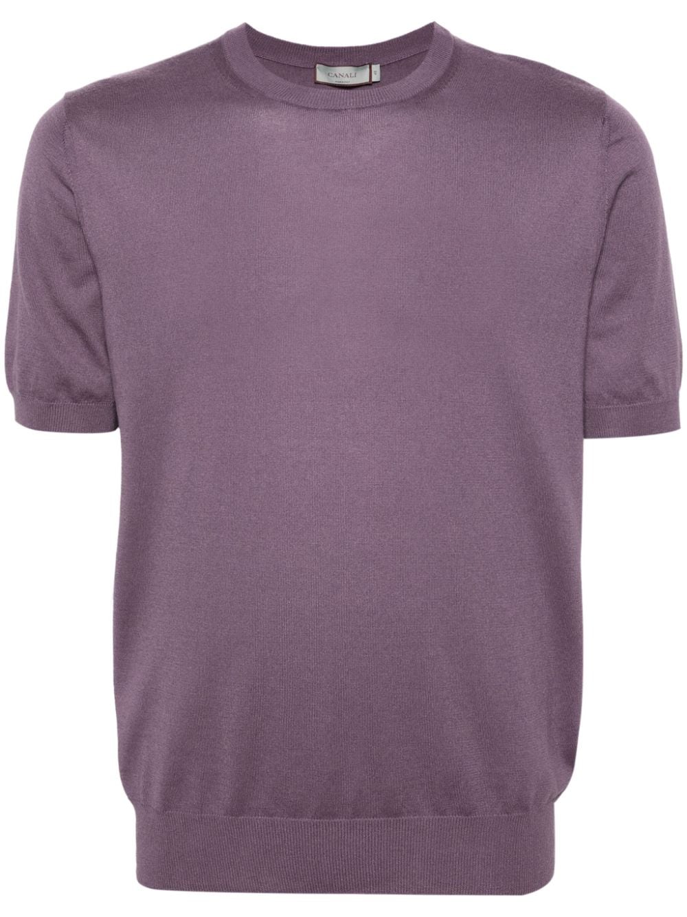 Canali cotton-blend knitted T-shirt - Pink von Canali