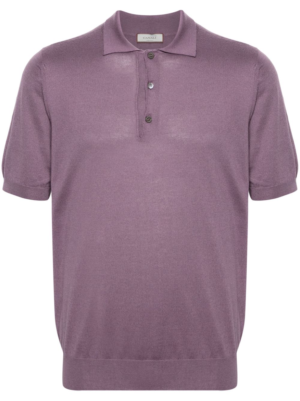 Canali cotton-blend knitted polo shirt - Pink von Canali