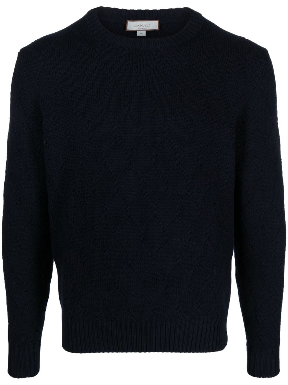 Canali crew-neck merino wool jumper - Blue von Canali