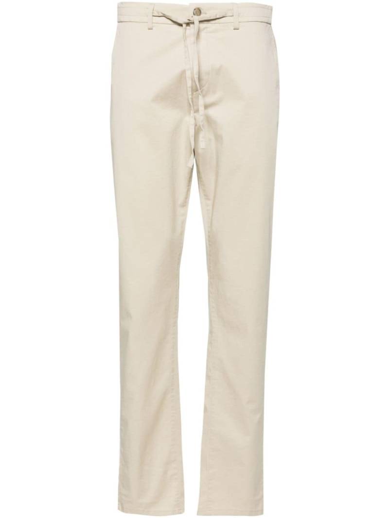 Canali drawstring-waist cotton chino trousers - Neutrals von Canali