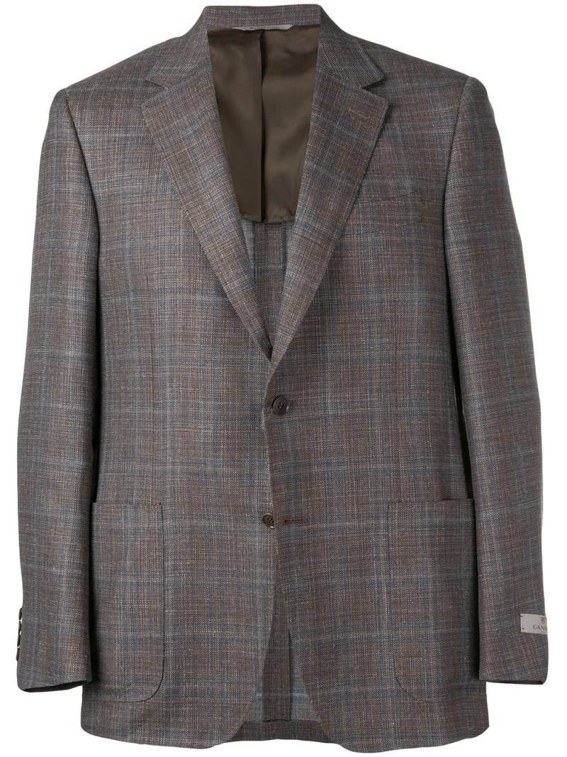 Canali faded plaid blazer - Grey von Canali