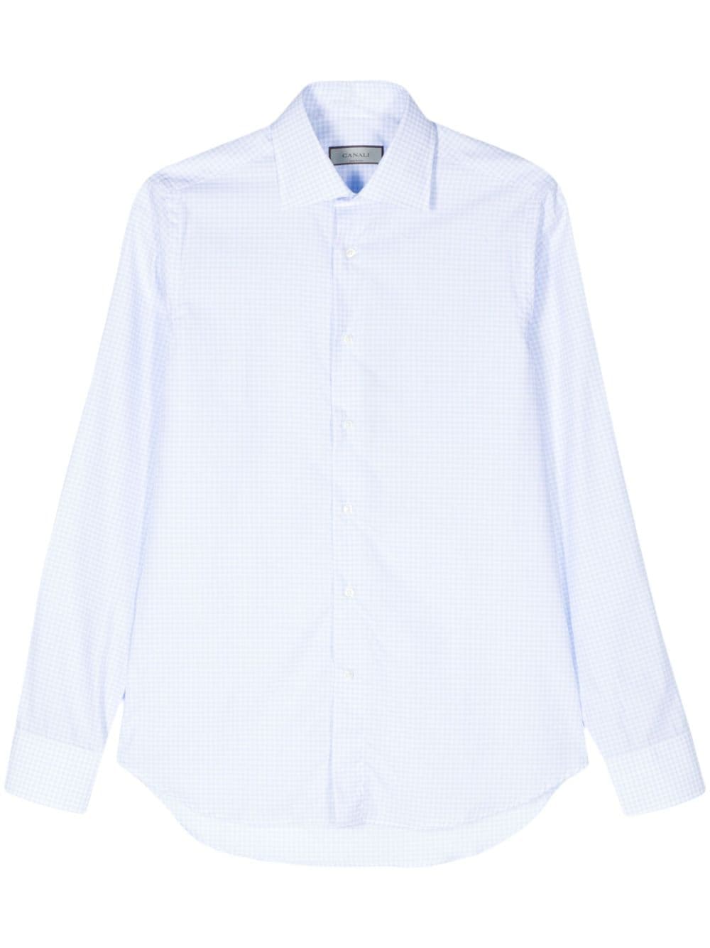 Canali gingham-pattern shirt - Blue von Canali