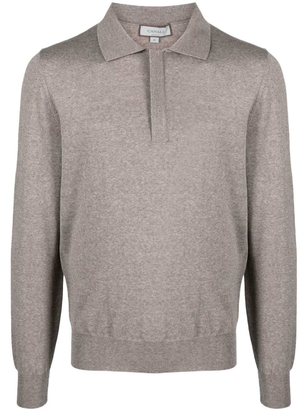 Canali half-zip merino wool polo shirt - Neutrals von Canali