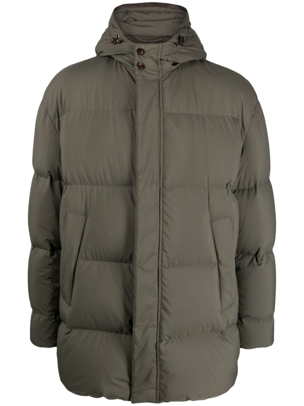 Canali hooded padded jacket - Green von Canali