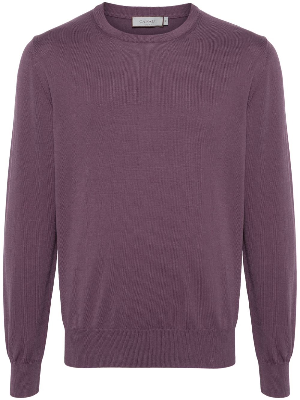 Canali knitted cotton jumper - Purple von Canali