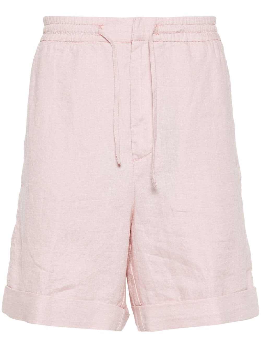Canali linen bermuda shorts - Pink von Canali