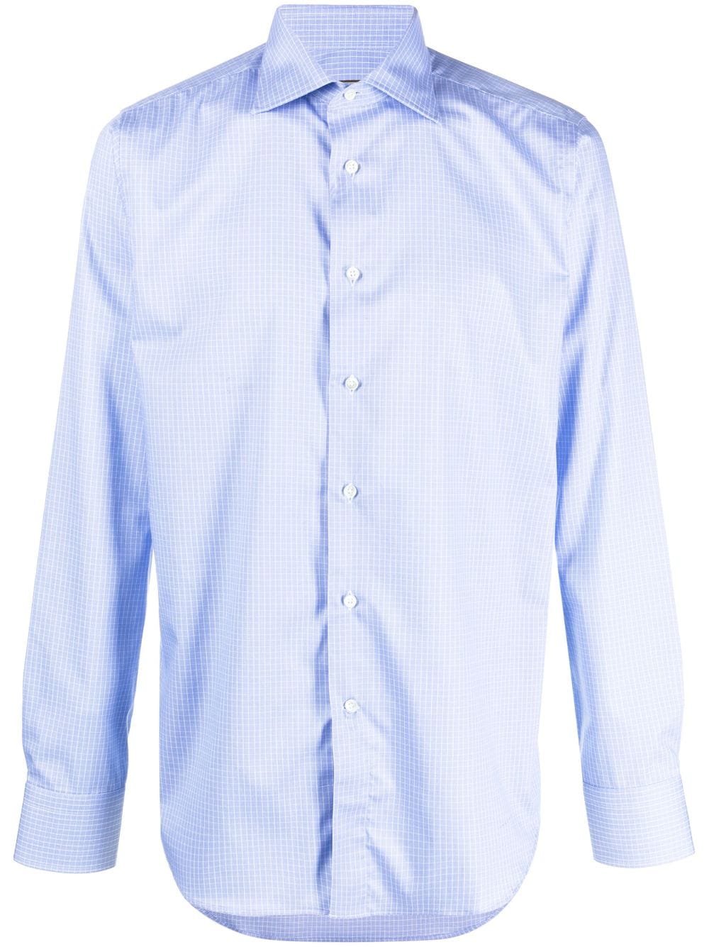 Canali long-sleeve cotton shirt - Blue von Canali