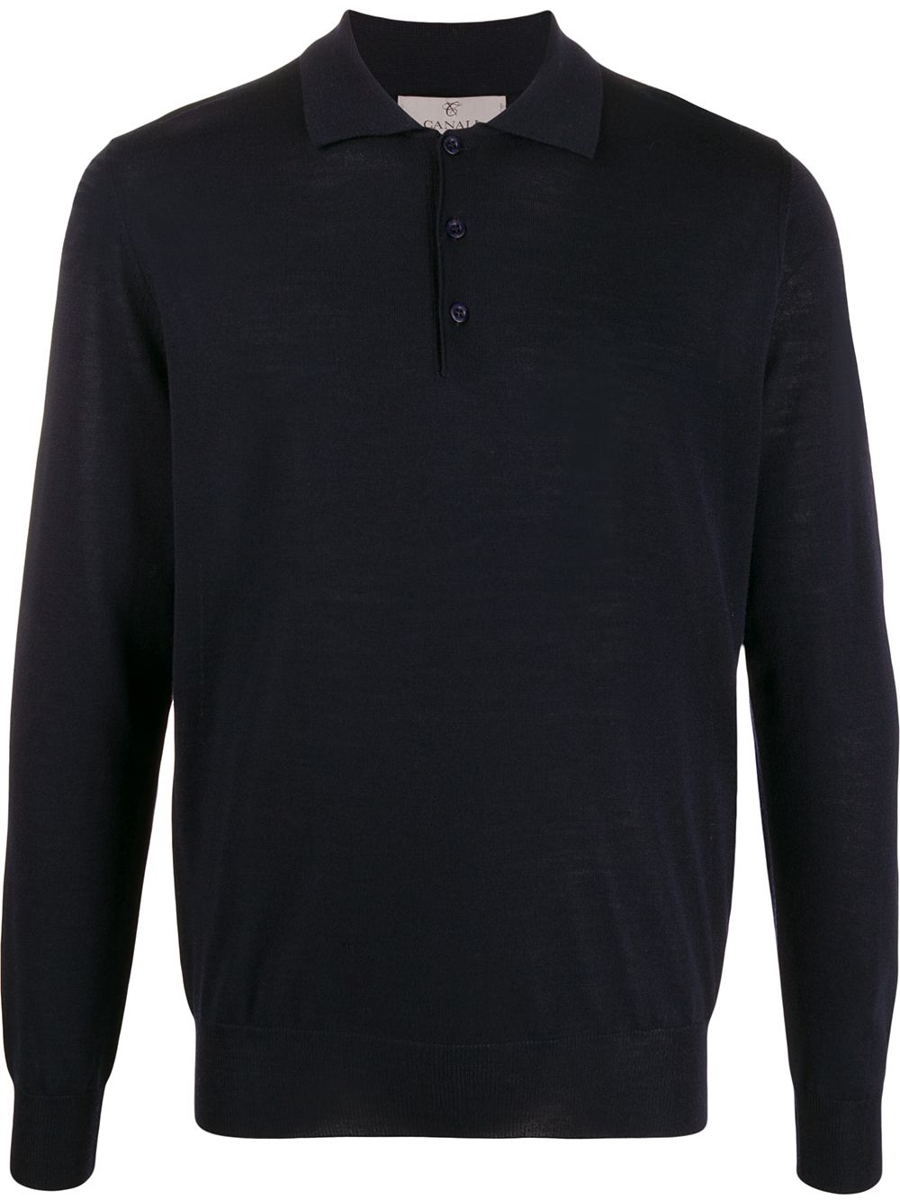 Canali long-sleeved polo shirt - 300 NAVY von Canali