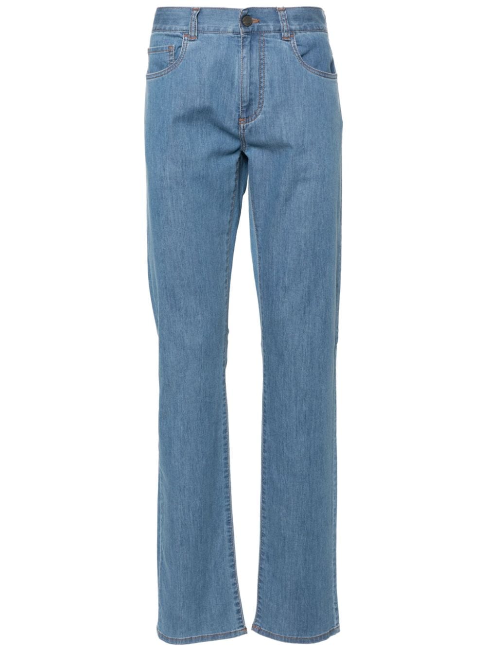 Canali mid-rise slim-fit jeans - Blue von Canali