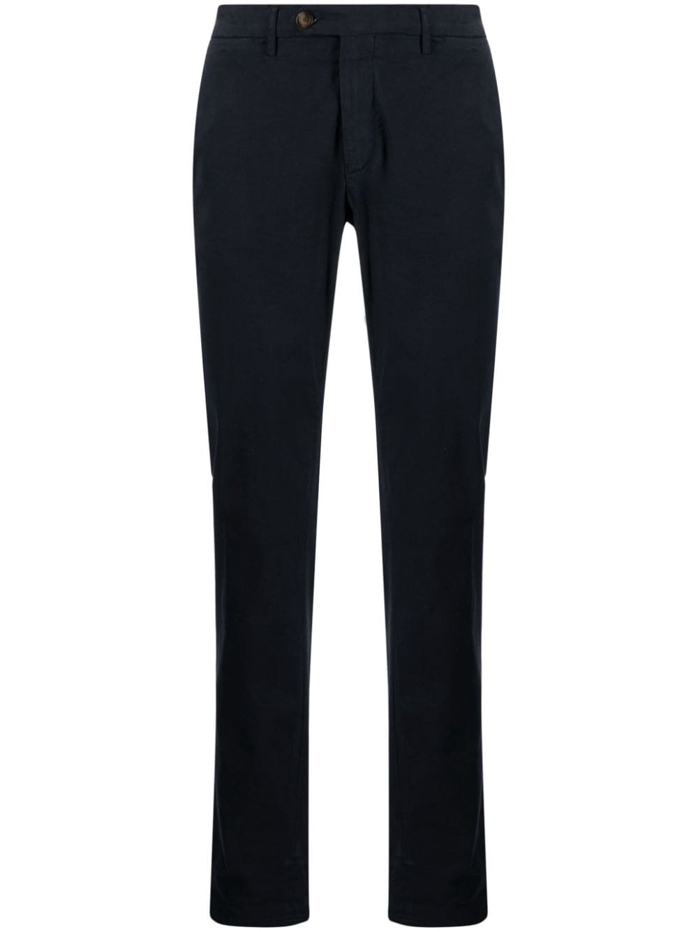 Canali mid-rise straight-leg chino trousers - Blue von Canali