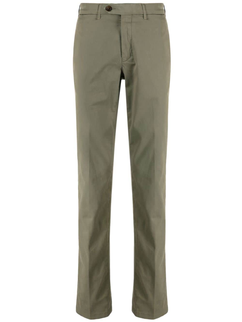 Canali mid-rise straight-leg chino trousers - Green von Canali