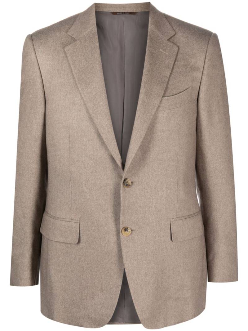 Canali notched-lapels silk-blend blazer - Neutrals von Canali