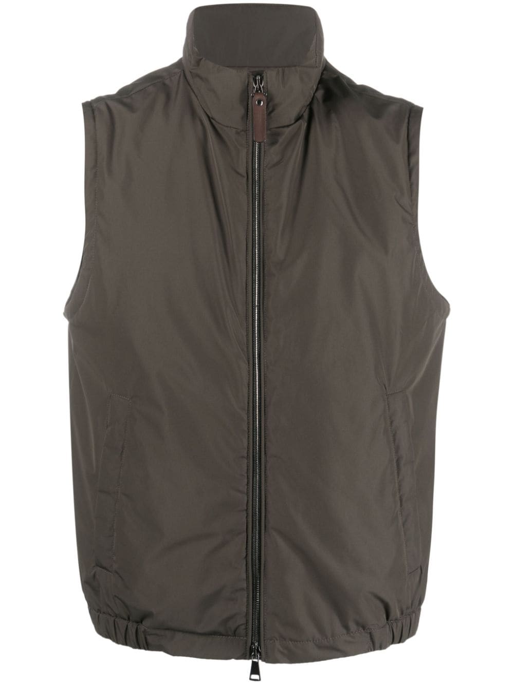 Canali padded zip-up gilet - Green von Canali