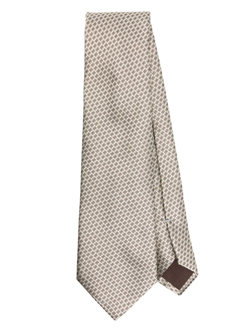 Canali pattern-jacquard silk tie - Neutrals von Canali