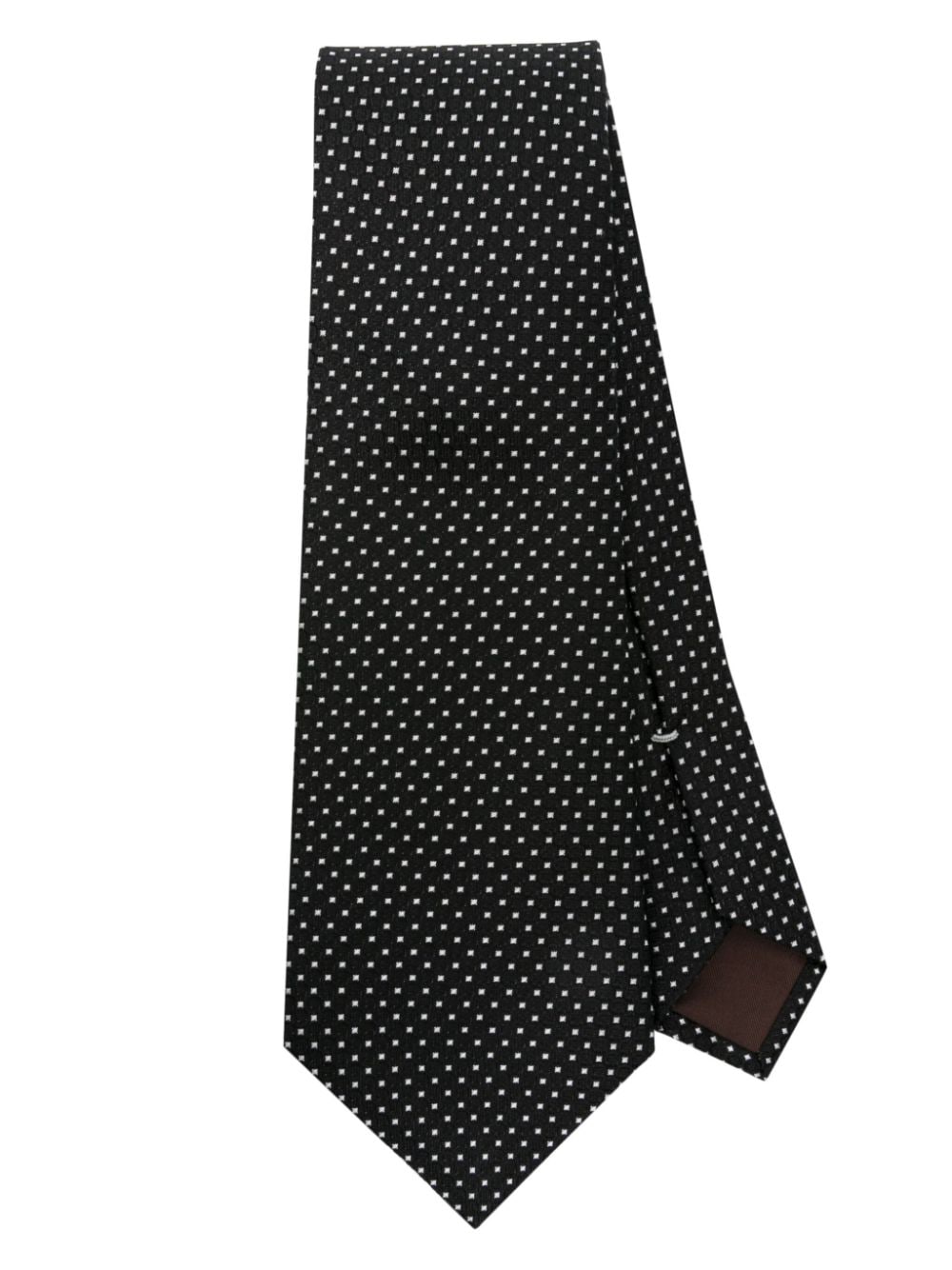 Canali patterned-jacquard silk tie - Black von Canali