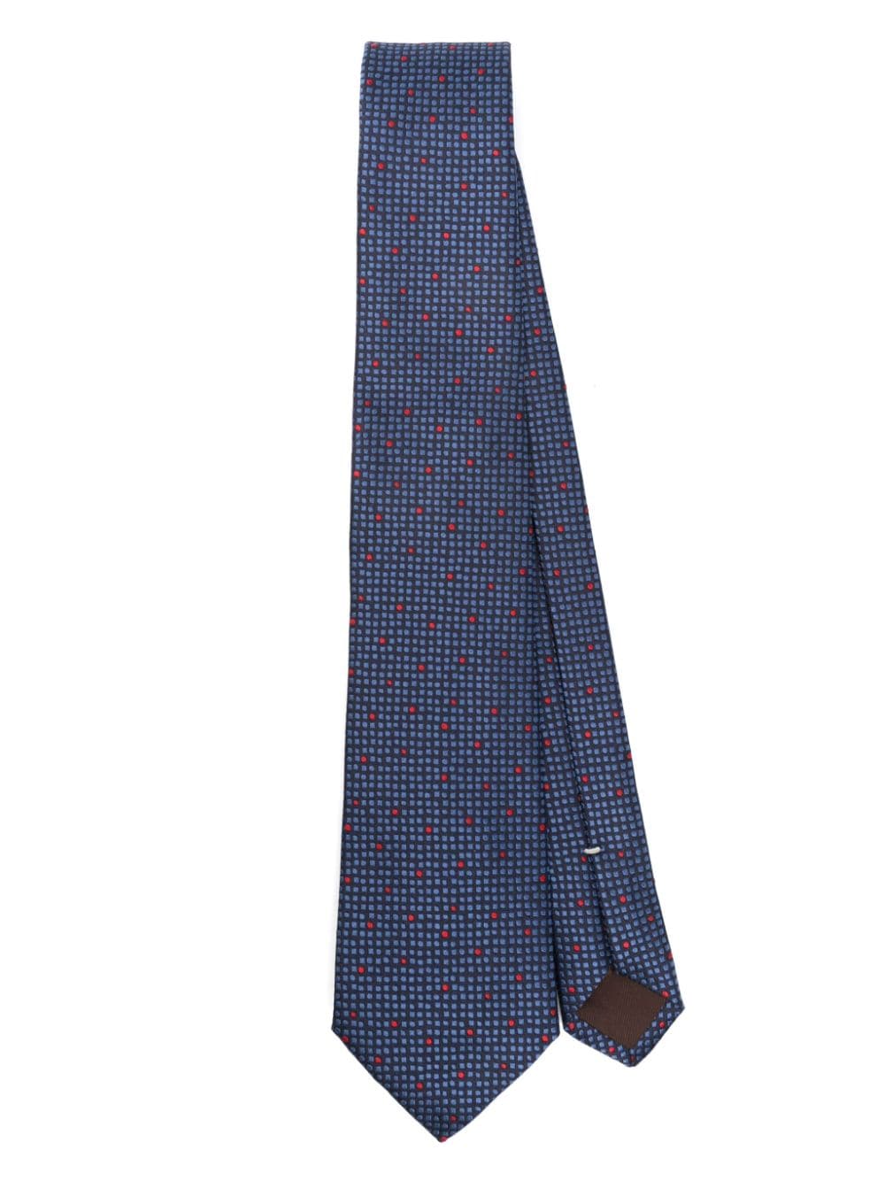 Canali patterned-jacquard silk tie - Blue von Canali