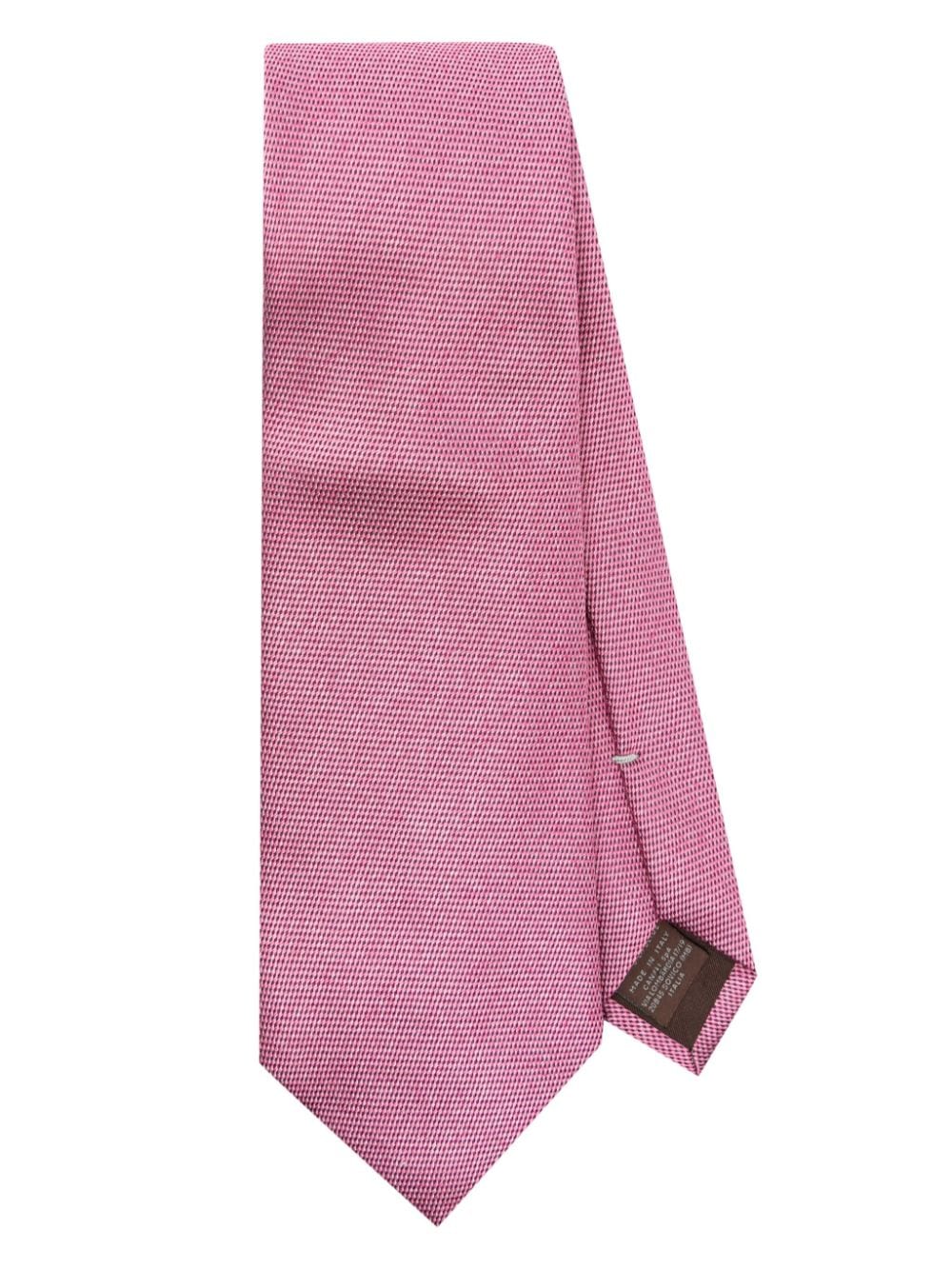 Canali patterned-jacquard silk tie - Pink von Canali