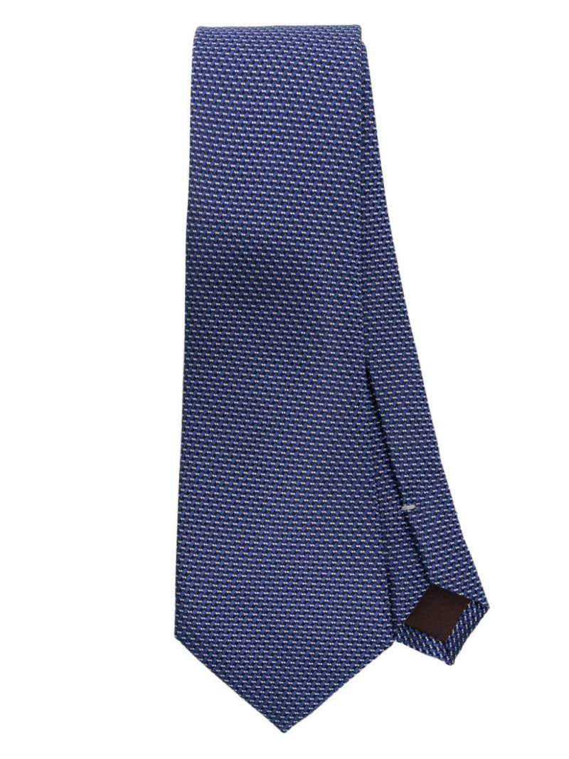 Canali patterned-jacquard silk tie - Purple von Canali