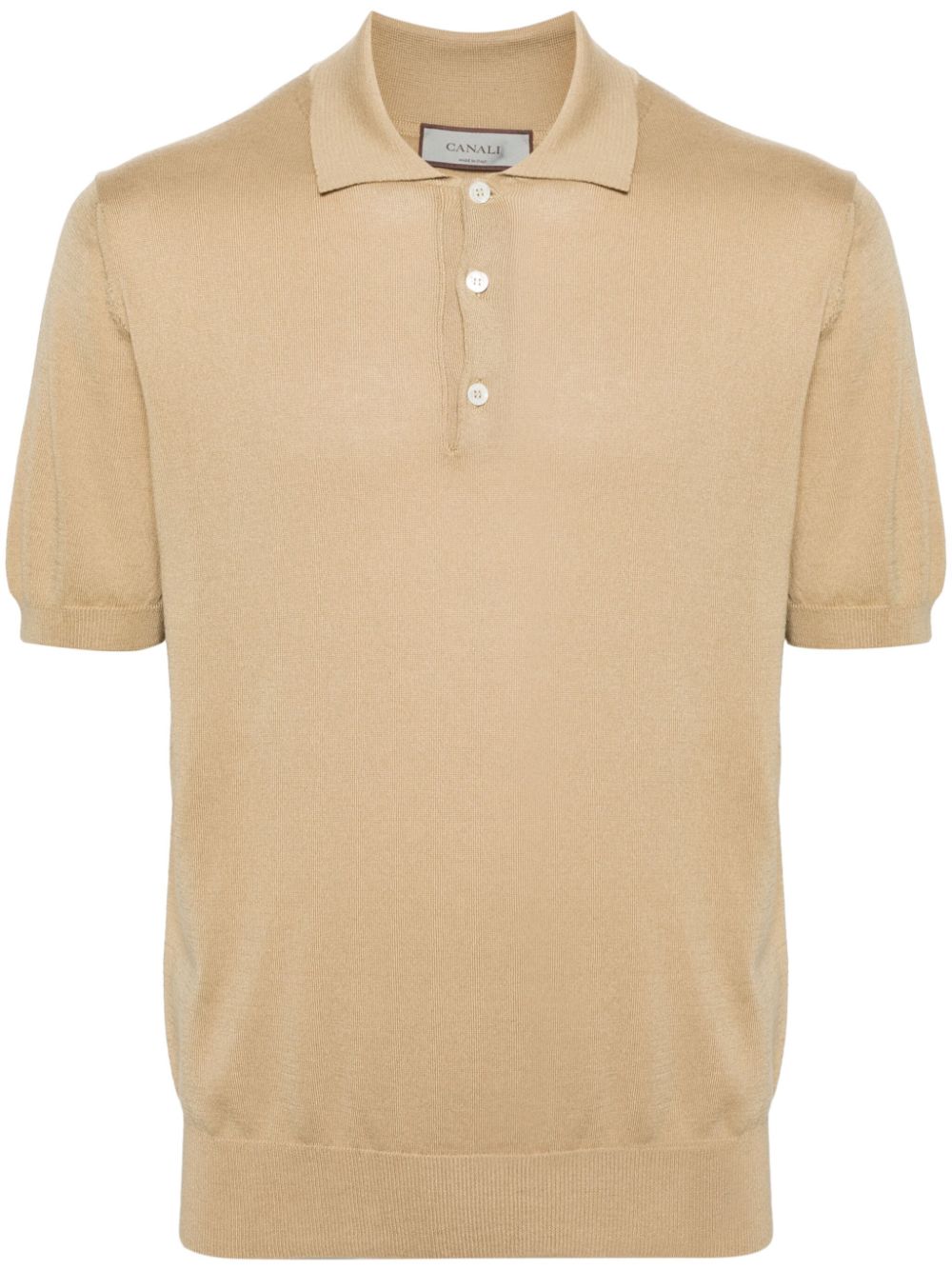 Canali ribbed-trim polo shirt - Brown von Canali