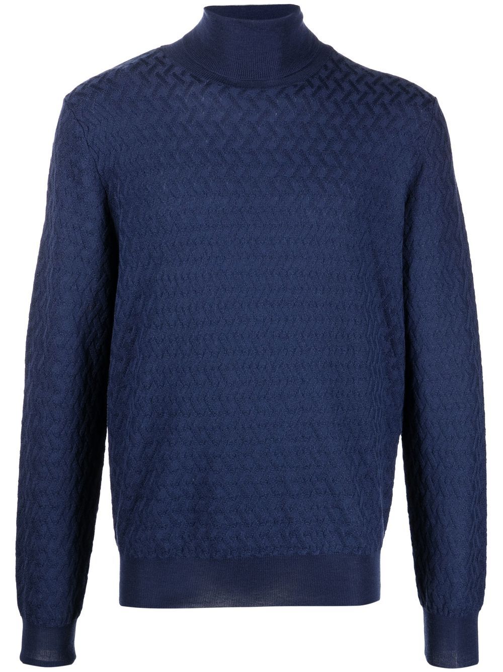 Canali roll-neck knitted jumper - Blue von Canali