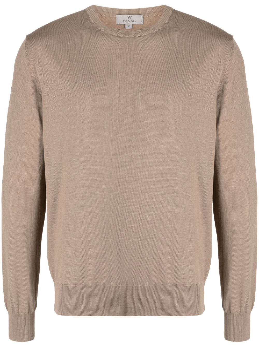 Canali round-neck knitted jumper - Brown von Canali