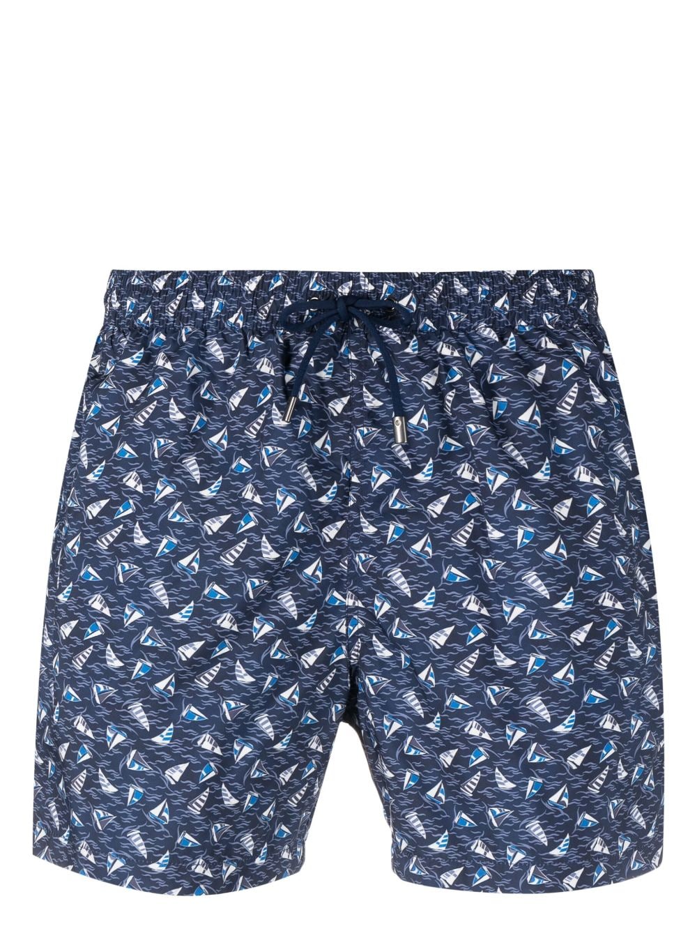 Canali sailing-boat print swim shorts - Blue von Canali
