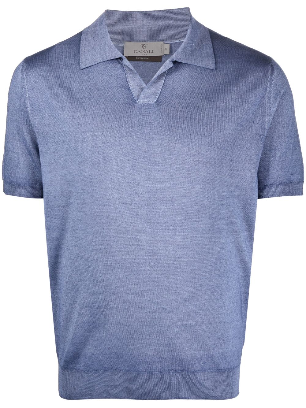 Canali short-sleeve polo shirt - Blue von Canali