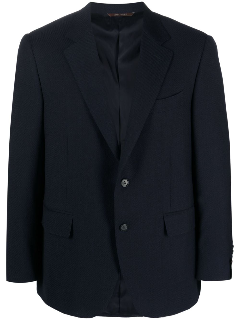 Canali single-breasted wool blazer - Blue von Canali