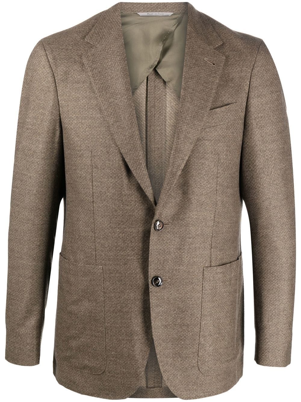 Canali single-breasted wool blazer - Brown von Canali