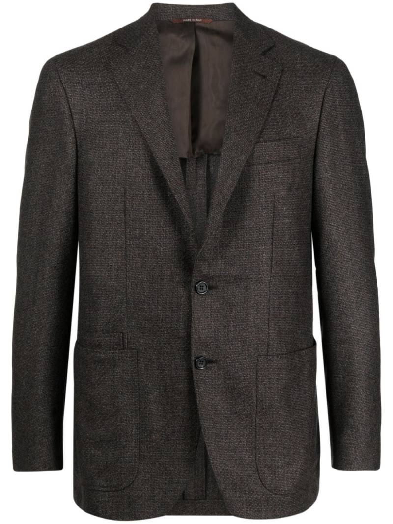 Canali single-breasted wool blazer - Brown von Canali